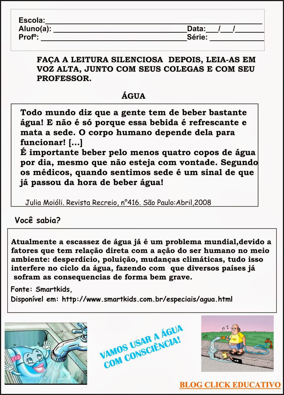 Redação Sobre A Agua _ A questão da água no Brasil – JVTP