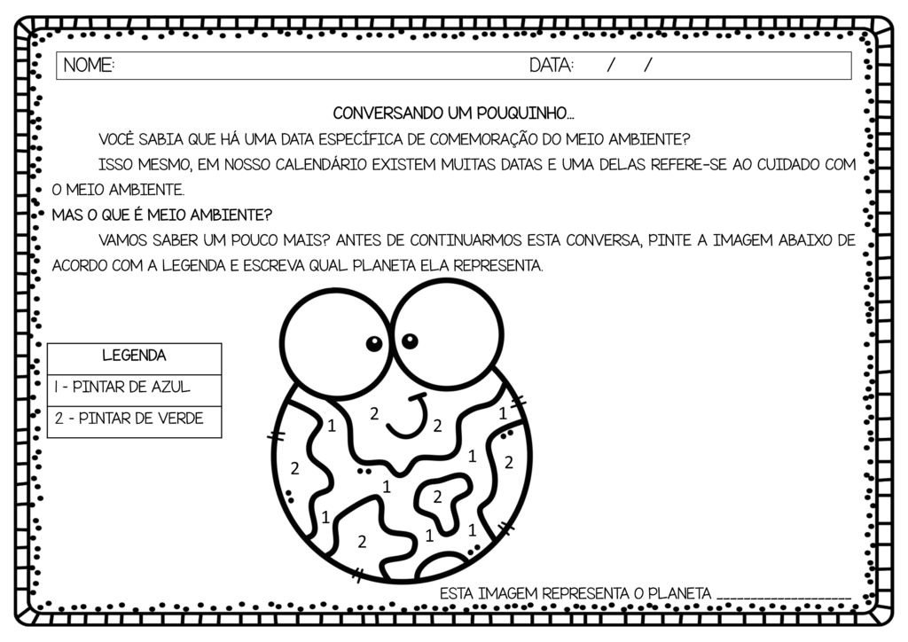 Atividades sobre meio ambiente