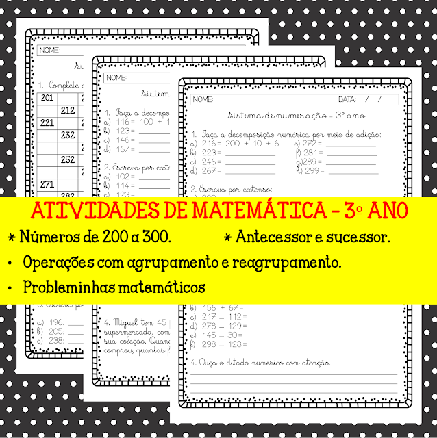 Atividade de matemática 3º ano
