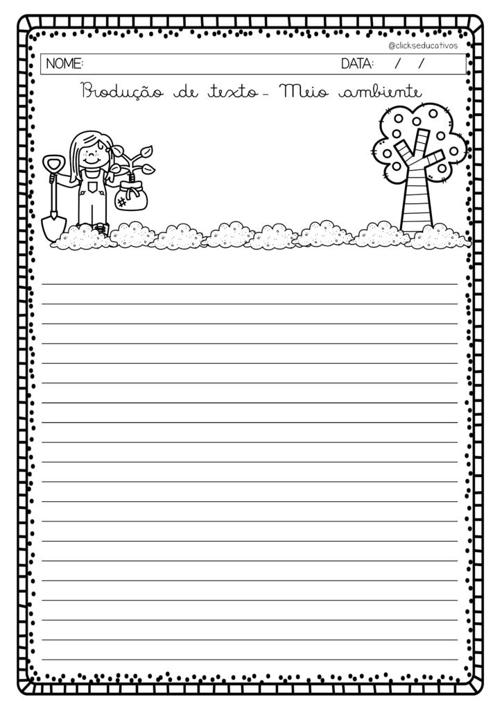 Produção de texto sobre o meio ambiente