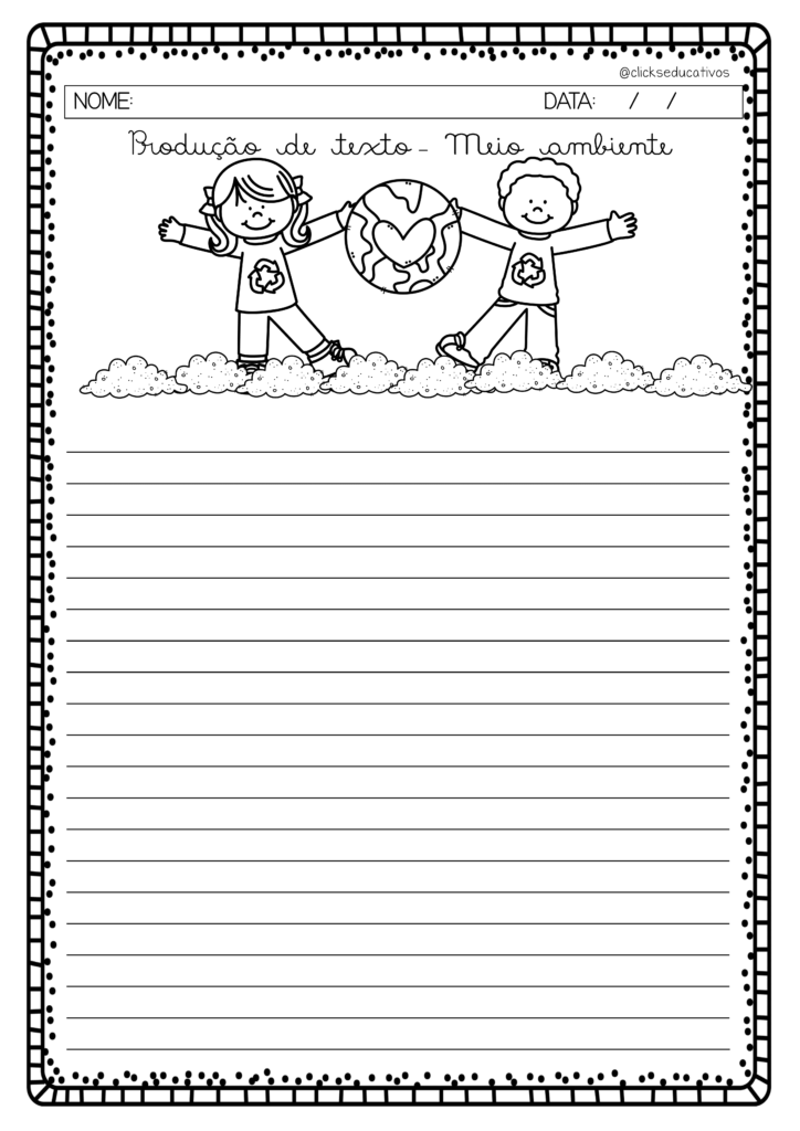 Produção de texto sobre o meio ambiente