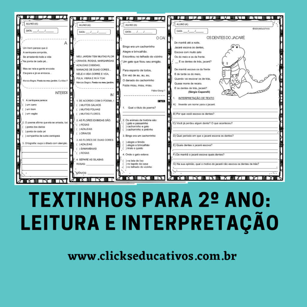 pequenos textos para alfabetização