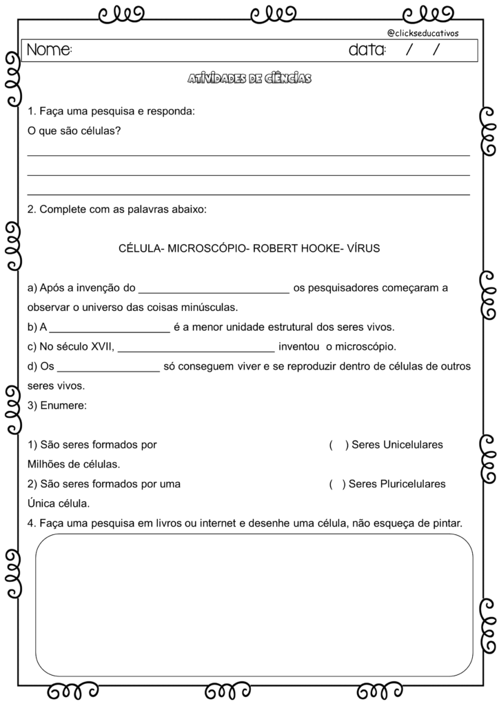 Atividades para o 4º ano
