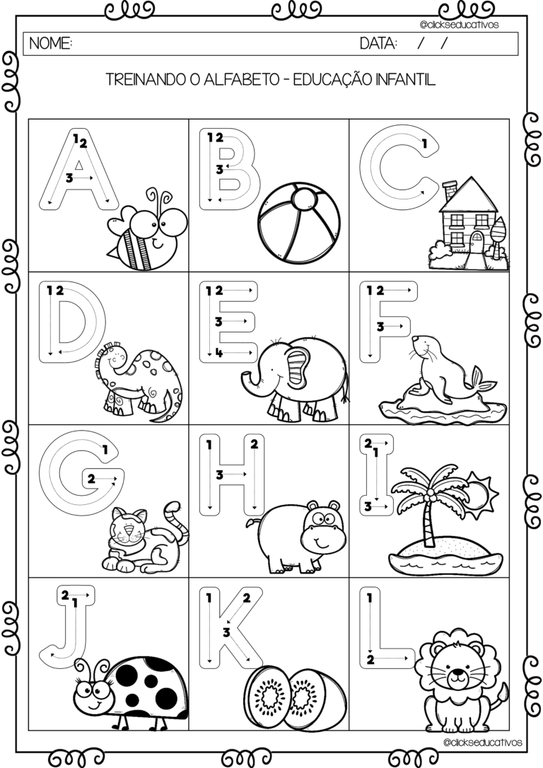 Atividades de Alfabetização 1º ano: alfabeto