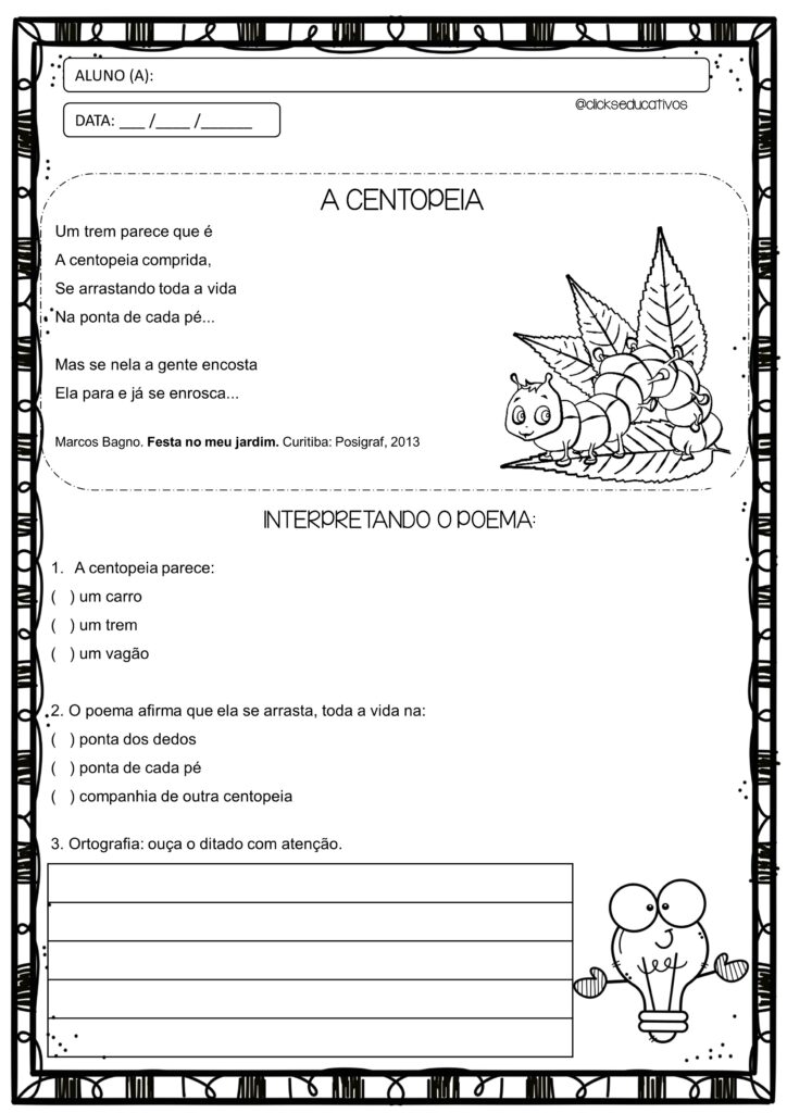 pequenos textos para alfabetização