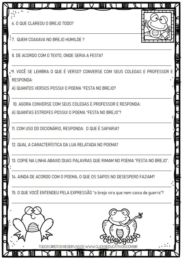 Atividades para 2º ano