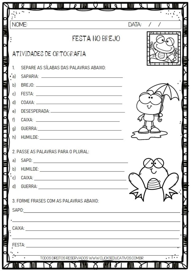 Atividades para 2º ano