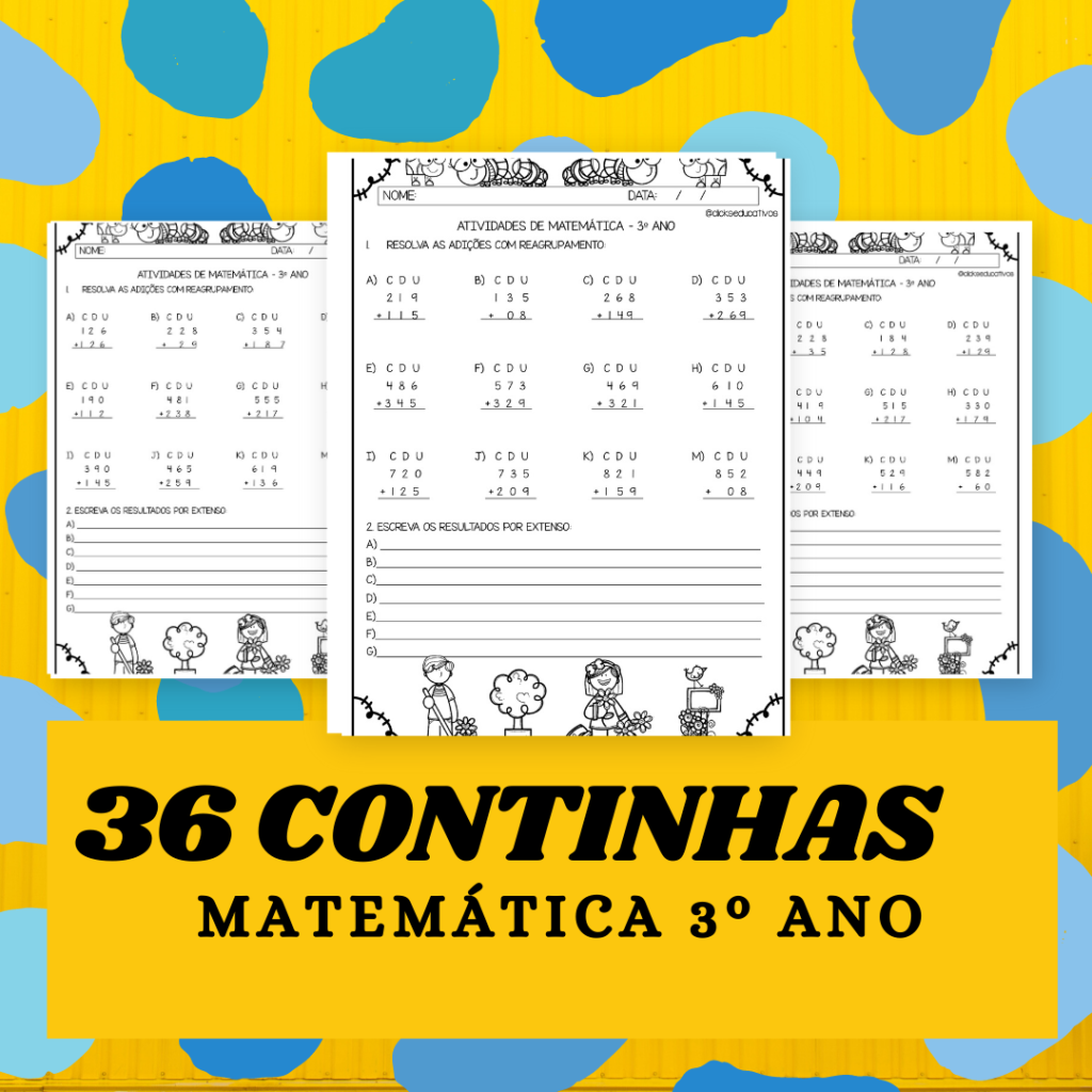 Atividades de matemática 3º ano