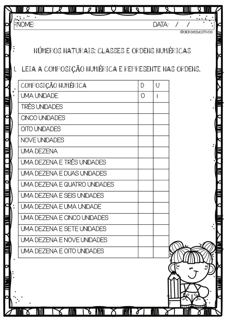Exercícios de matemática 2º ano