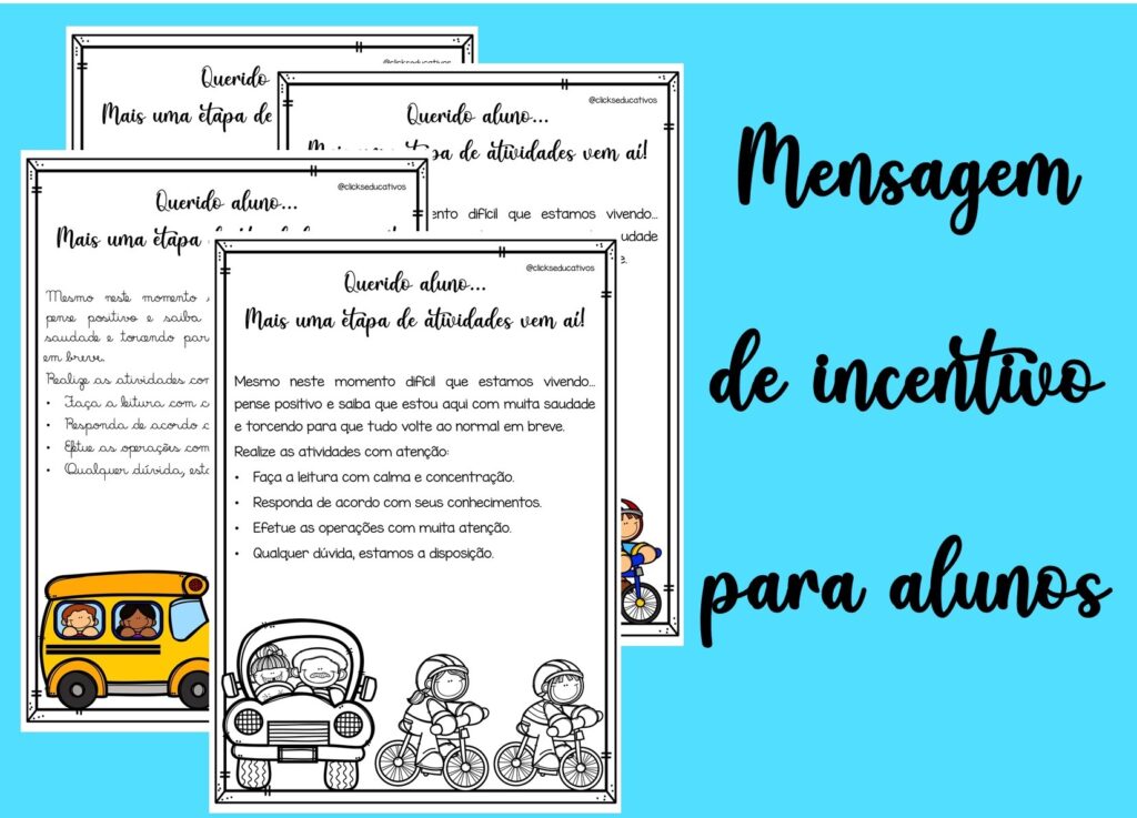 mensagem de incentivo para alunos