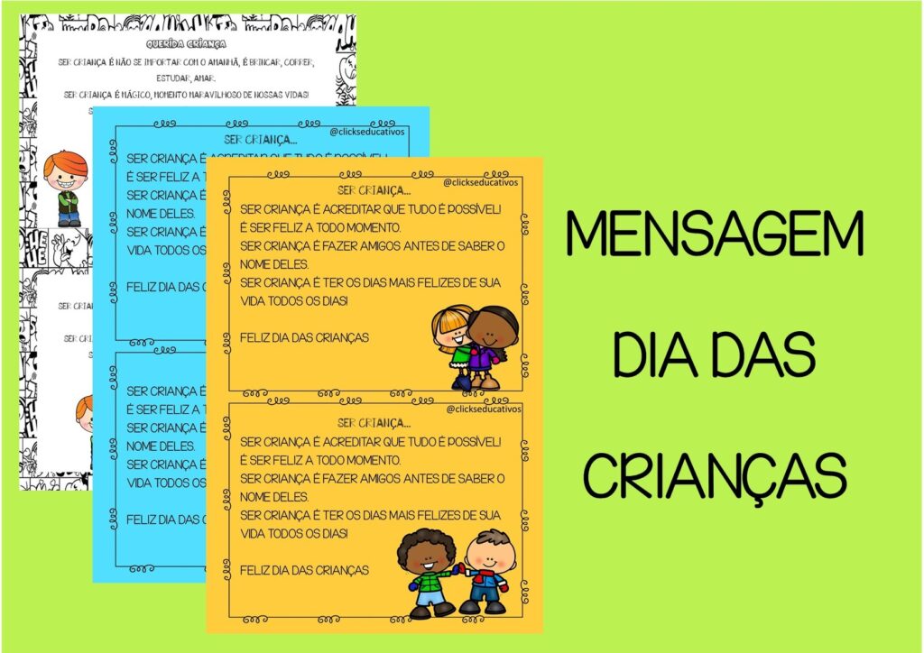 mensagem dia das crianças