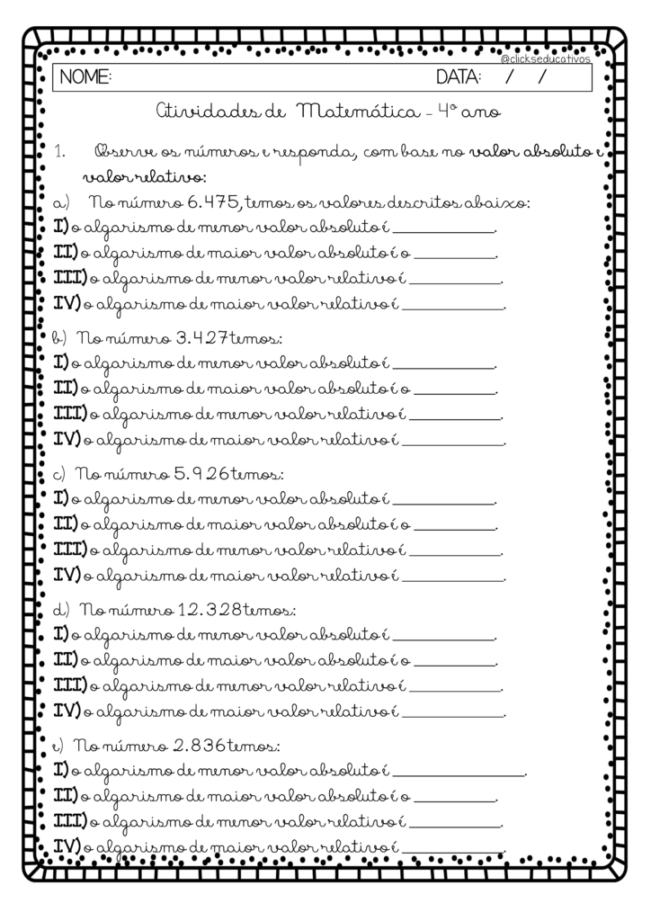 valor absoluto 4ºano