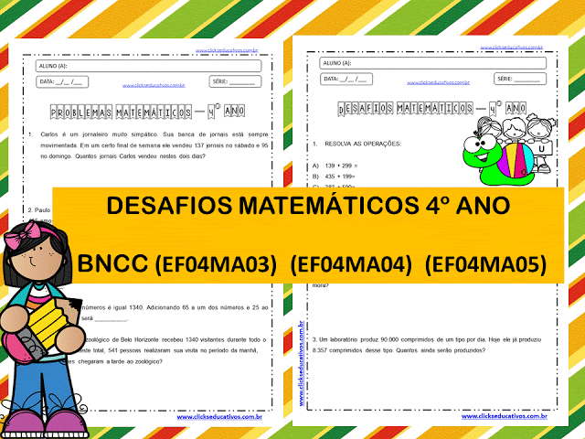 desafios de matemática 4º ano