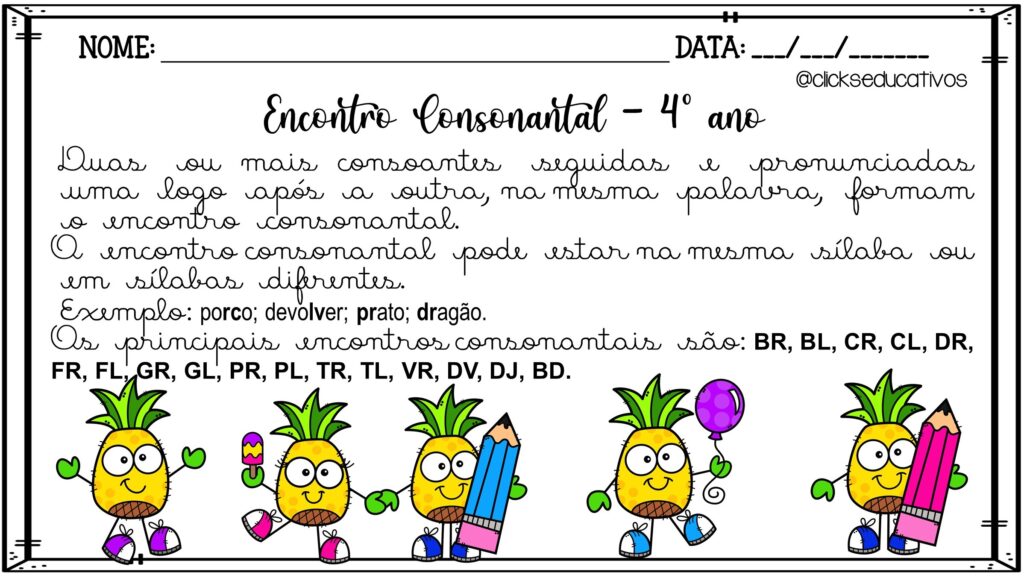 encontro consonantal