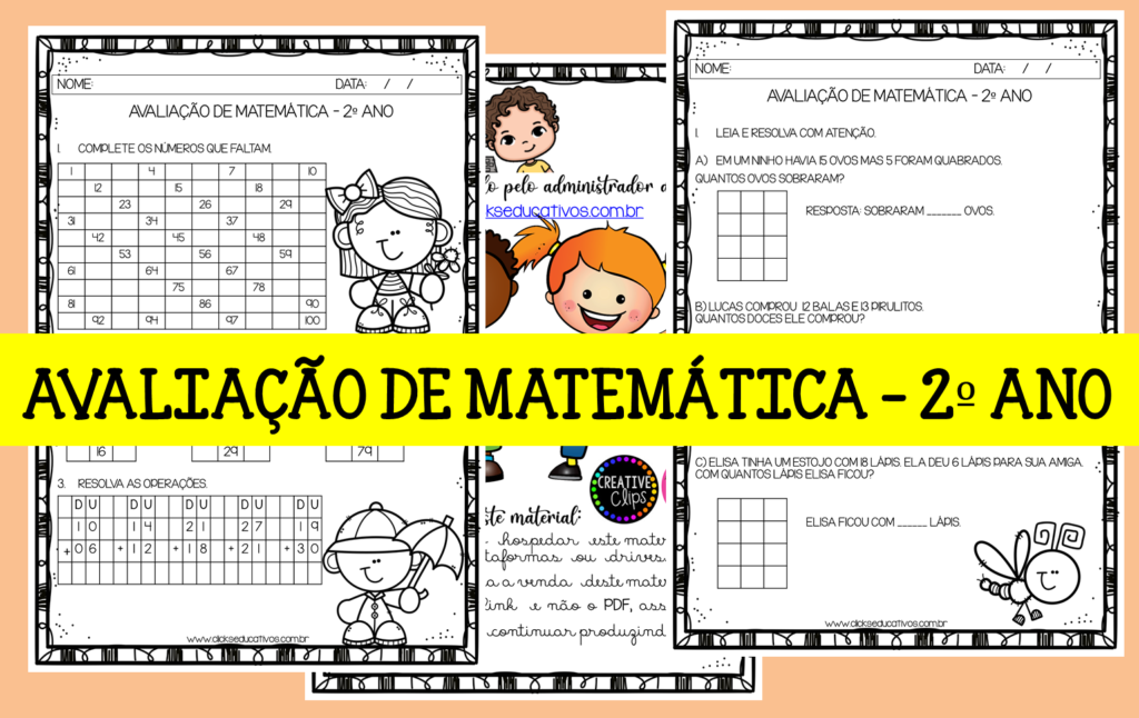 avaliação de matemática 2º ano