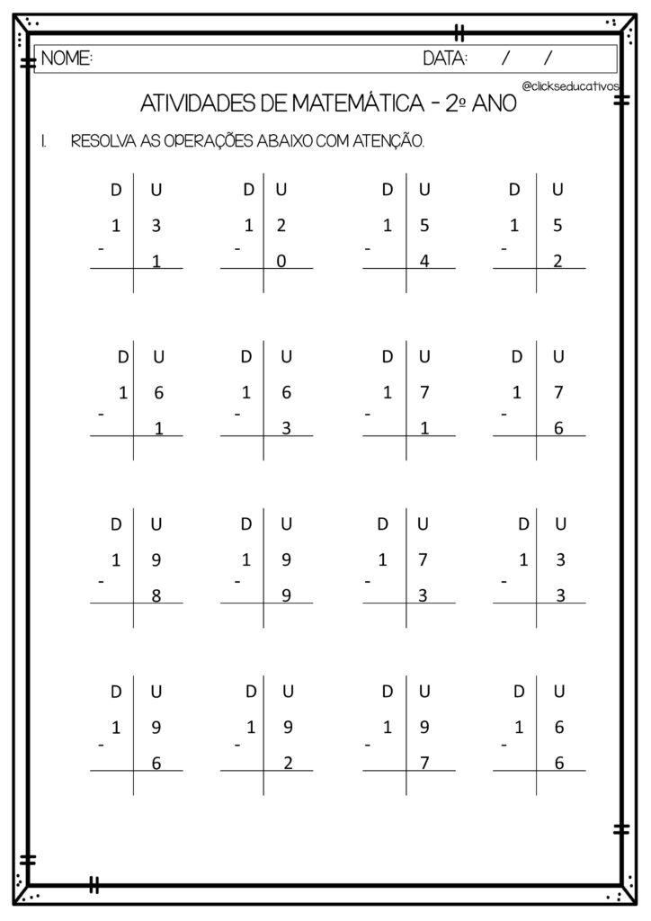 continhas de matemática
