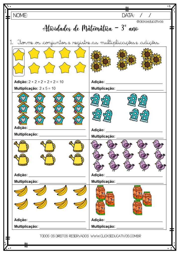 JOGO DA MULTIPLICAÇÃO - Click Atividades