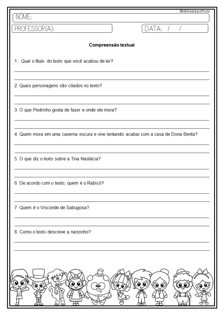 texto sítio do picapau amarelo