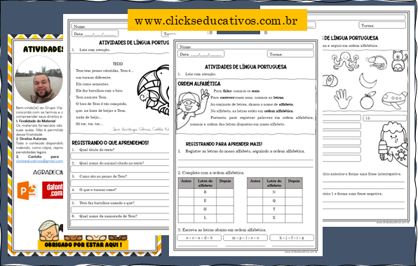 ordem alfabética 2º ano