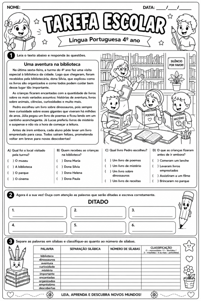 tarefa de português