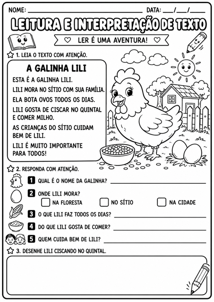fichas de leitura