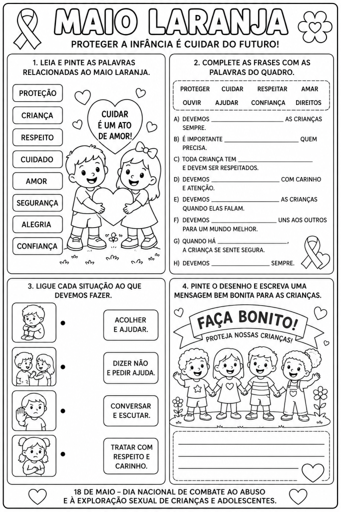 maio laranja alfabetização