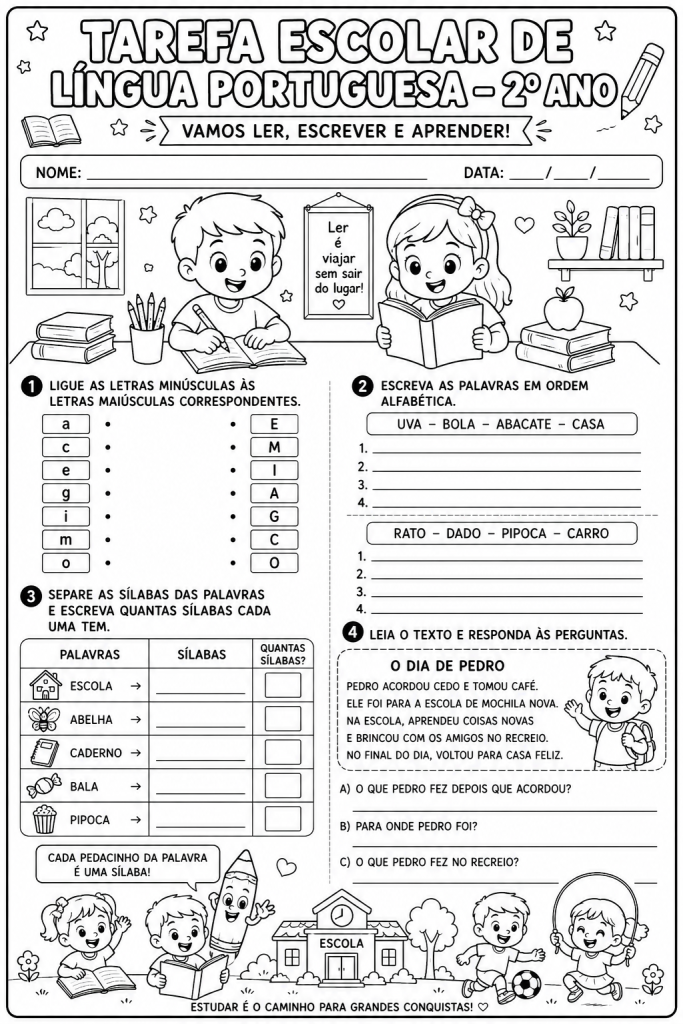 TAREFA DOMICILIAR SEGUNDO ANO