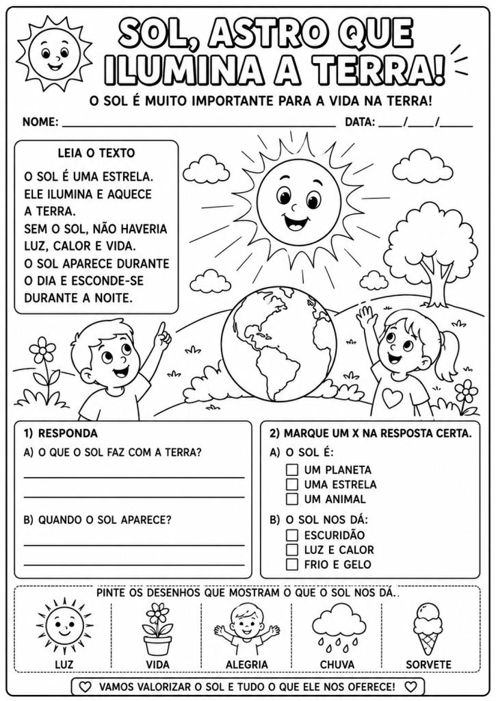 sol como fonte de vida