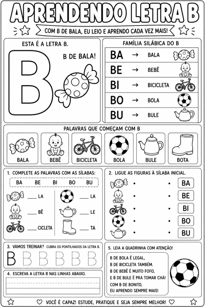 atividades com a letra b