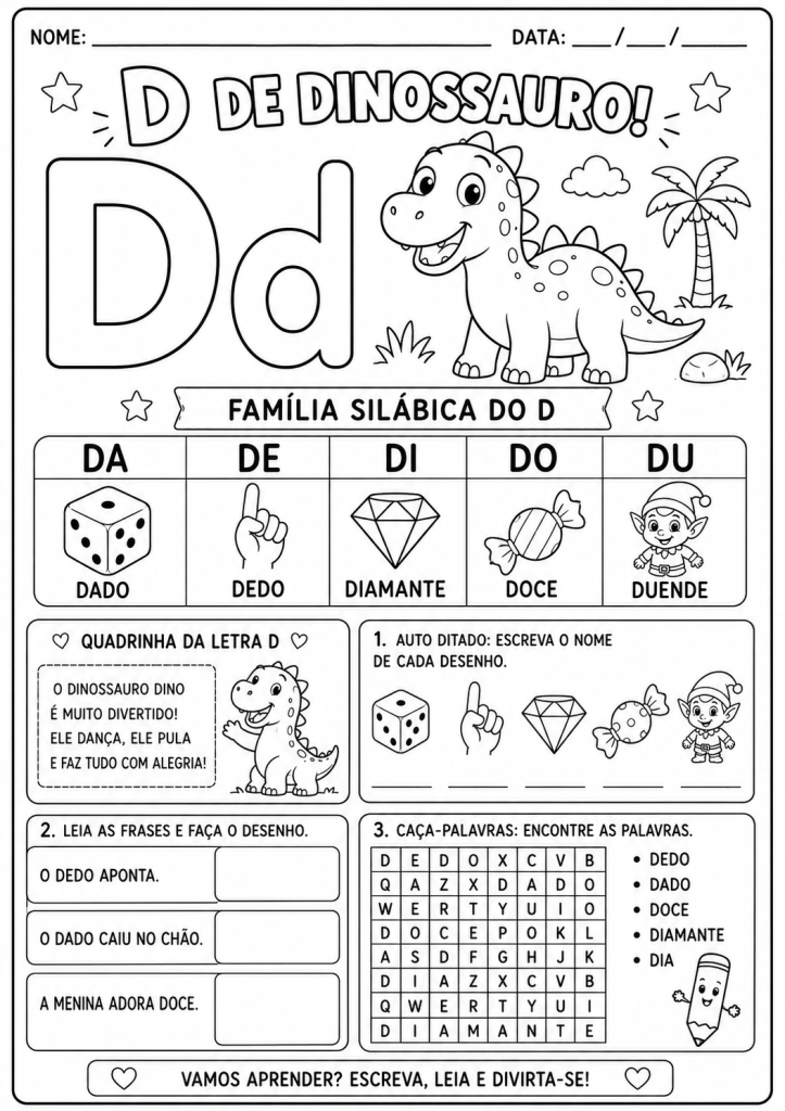 atividades com letra D
