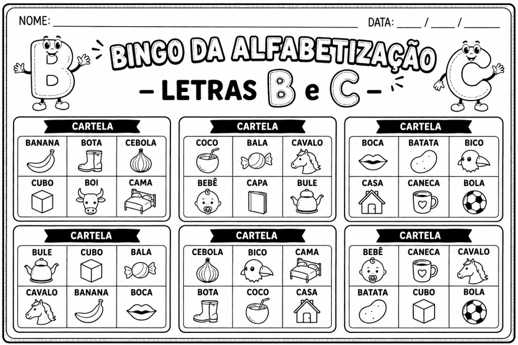 bingo da alfabetização
