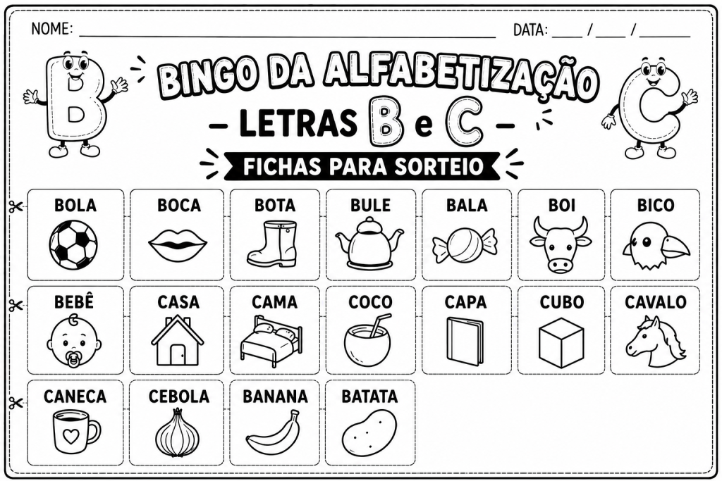 bingo da alfabetização @clickseducativos