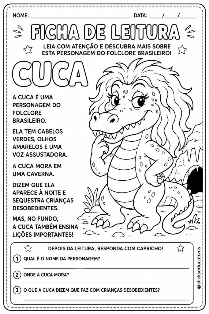 atividades sobre folclore brasileiro